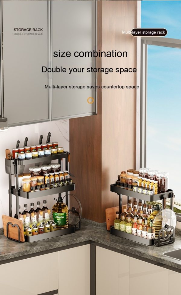 Kitchen Rack For Seasoning Multi-layer Storage Kitchen Supplies - Image 4