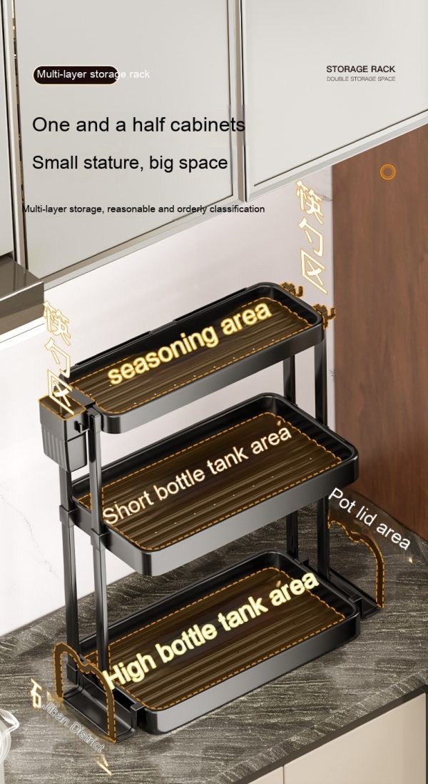 Kitchen Rack For Seasoning Multi-layer Storage Kitchen Supplies - Image 3