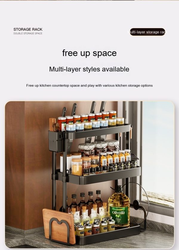Kitchen Rack For Seasoning Multi-layer Storage Kitchen Supplies - Image 9