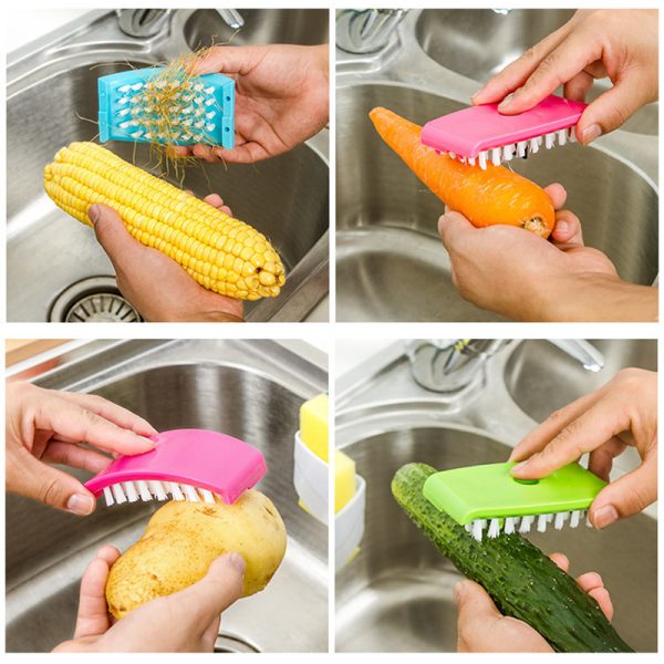 Creative Kitchen Knife And Fork Cleaning Brush (Suction Cup Included) - Image 2
