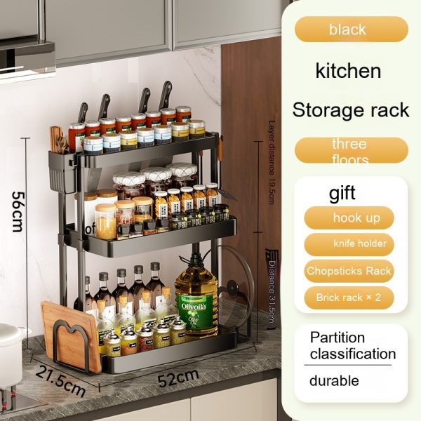 Kitchen Rack For Seasoning Multi-layer Storage Kitchen Supplies - Image 8