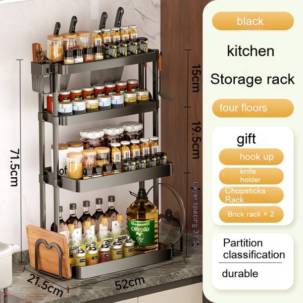 Kitchen Rack For Seasoning Multi-layer Storage Kitchen Supplies - Image 10
