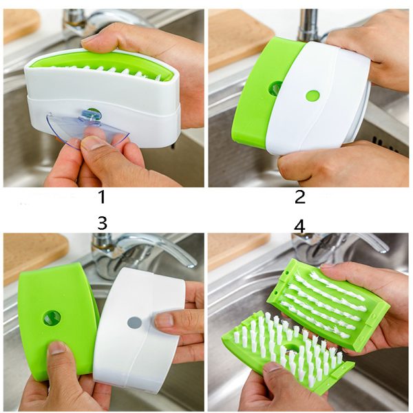 Creative Kitchen Knife And Fork Cleaning Brush (Suction Cup Included) - Image 9
