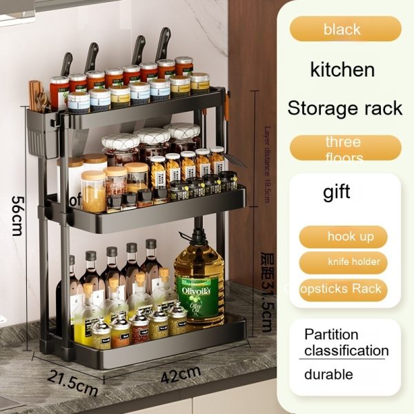 Kitchen Rack For Seasoning Multi-layer Storage Kitchen Supplies - Image 7