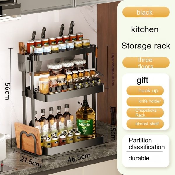 Kitchen Rack For Seasoning Multi-layer Storage Kitchen Supplies - Image 2