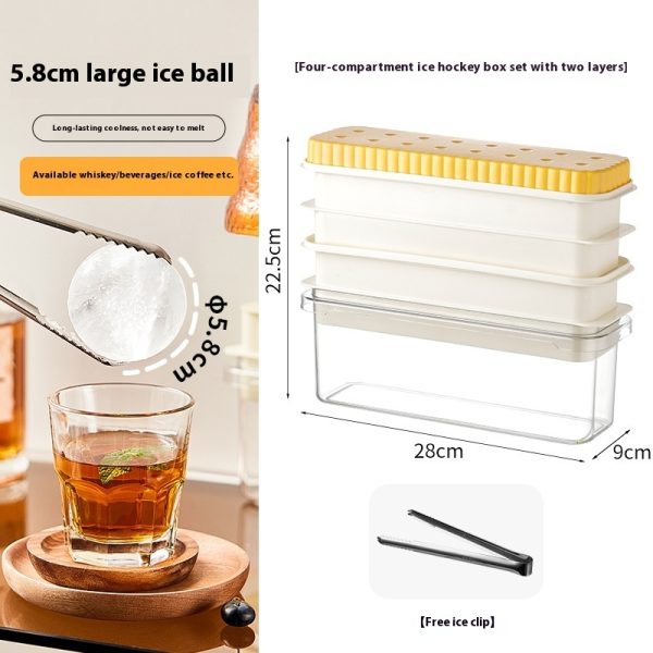 Round Ice Cube Mold Press Ice Tray Household Ice Maker - Image 2