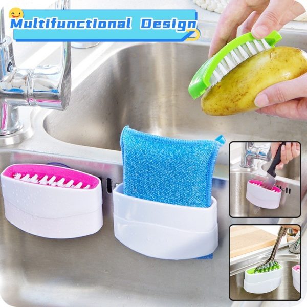 Creative Kitchen Knife And Fork Cleaning Brush (Suction Cup Included)